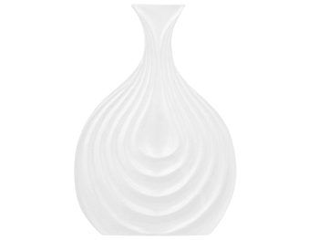 Thapsus - Vase décoratif en grès blanc H25