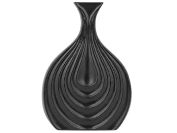 Thapsus - Vase décoratif en grès noir H25