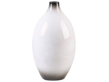 Baeza - Vase décoratif en terre cuite blanc H36