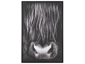 Galeata - Toile imprimée vache noire et blanche 63 x 93 cm
