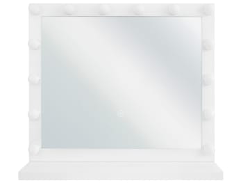 Beauvoir - Espejo de maquillaje en metal blanco 50x60