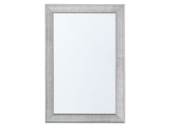 Bubry - Specchio da parete in colore argento 61 x 91 cm
