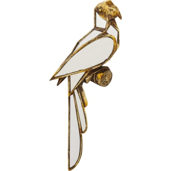 Parrot - Wandschmuck Papagei mit verspiegeltem Glas, gold