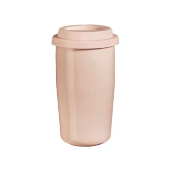 CUP & GO - Mug isotherme en porcelaine rose 0,35cl