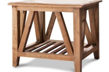 Cadynam - Tavolino quadrato in legno marrone