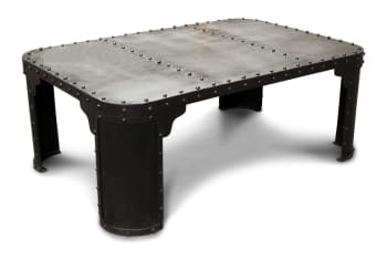 Brigor - Tavolino industriale in metallo nero