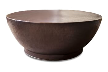 Calaba - Table basse industrielle en métal marron