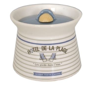 CABOURG - Pot à gros sel en céramique avec cuillère
