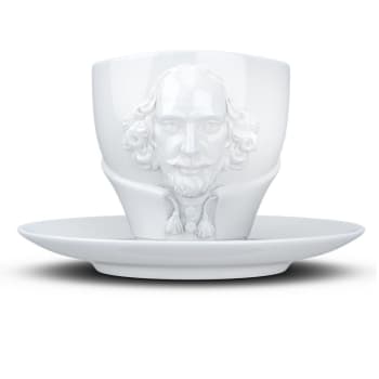 SHAKESPEARE - Tasse et sous tasse William Shakespeare en porcelaine 260ml