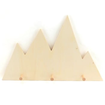 MONTAGNE - Perchero de madera 45 x 28,5 cm - montaña