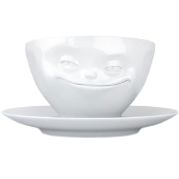 HUMEUR - Tasse et sous tasse humeur en porcelaine 200ml