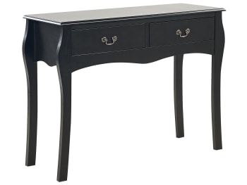 Klawock - Tavolino consolle nero 100 x 35 cm