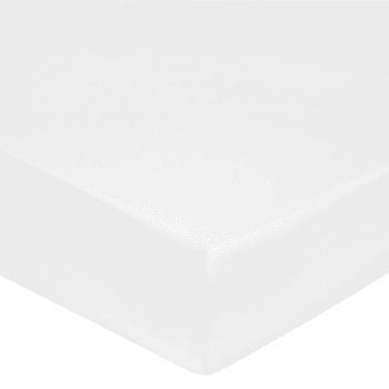 GAMME UNIS SATIN - Drap housse satin de coton 90x190 cm blanc