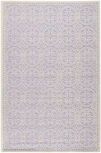 Cambridge - Tapis de salon interieur en lavande & ivoire, 183 x 274 cm