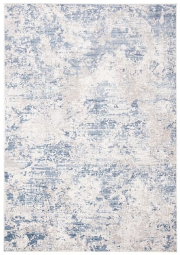 Amelia - Tapis de salon interieur en gris & bleu, 122 x 183 cm