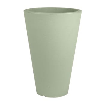 LISCIO SIENA - Pot à fleur en résine recyclable sauge D52cm