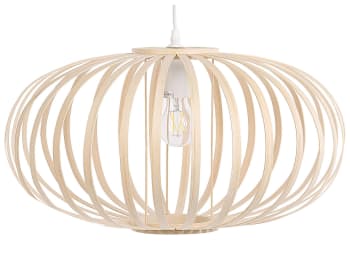 Havel - Lampe suspension ovale en bambou clair