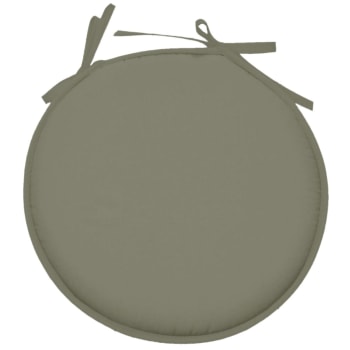UNI - Galette de chaise polyester gris souris D40cm