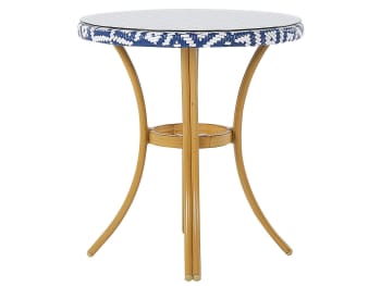 Rifreddo - Tavolino da giardino ø 70 cm motivo blu e bianco