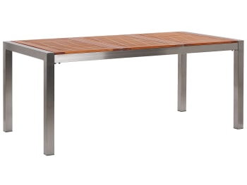 Grosseto - Tavolo da giardino legno argento 180 x 90 cm