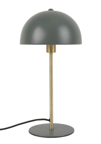Bonnet - Lampe à poser champignon en métal vert de gris