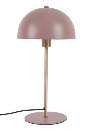 Bonnet - Lampe à poser champignon en métal rose pastel