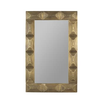 VOLAN - Miroir rectangle en bois 110x70cm or