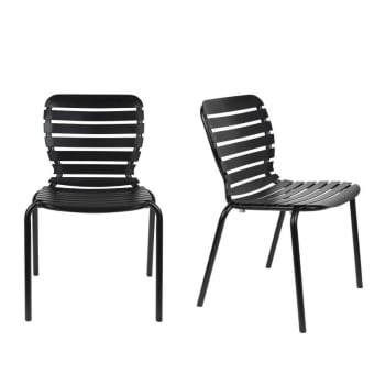 Vondel - Chaise de jardin en métal noir