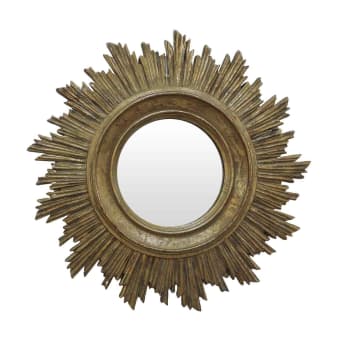 Miroir soleil style baroque -45.000x4.500 cm - Or - Polyrésine