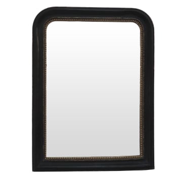 Quadratischer Spiegel mit schwarzem Rahmen aus Samt, 100x100cm VERONE