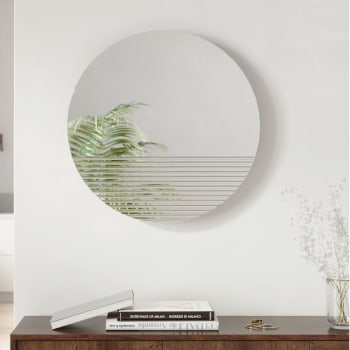 RIDGE - Wandspiegel mit geriffelter Spiegelfläche, 61 cm Durchmesser
