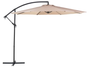 Ravenna - Grand parasol de jardin beige sable ⌀ 300 cm