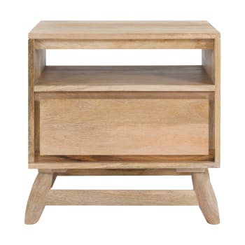 Edgar - Table de chevet 1 tiroir en bois de manguier