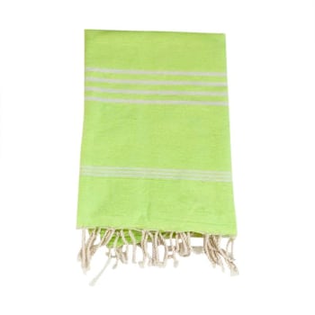 Fouta en coton - 100x180 cm - Pique-nique vert