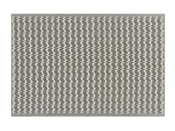 Tumkur - Tappeto da esterno grigio con motivo geometrico 120 x 180 cm