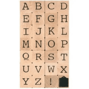 ALPHABET - Tampons bois alphabet en majuscules