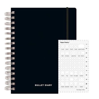 BULLET - Agenda especial agenda espiral bullet diary 96 hojas 16.5 x 21.5 cm +