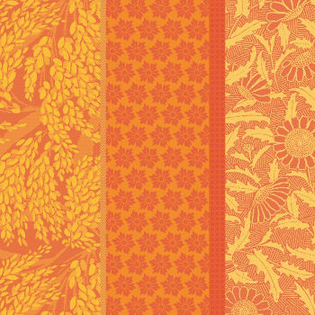 Graminees orange - Serviette  pur coton orange 55x55