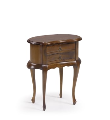 Vintage - Table de chevet en bois marron L 50 cm