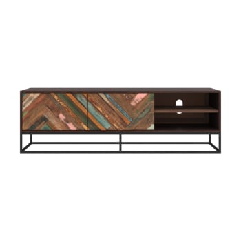 Krabi - TV-Möbel aus Akazienholz und recyceltem Holz, 145cm