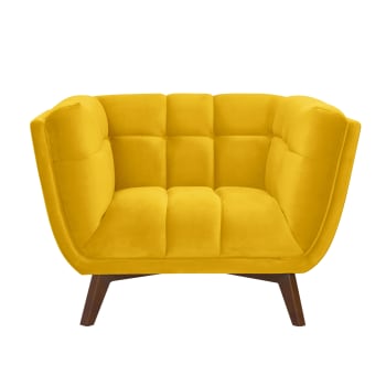 Mona - Sessel aus gelbem Samt