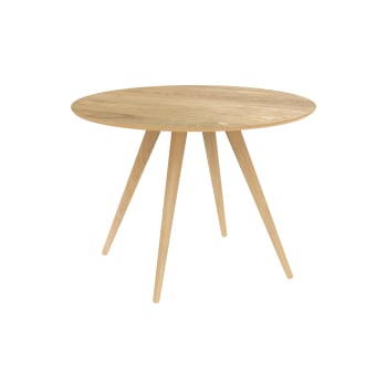 Liwa - Table ronde 4 personnes en bois clair naturel D105 cm