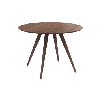 Liwa - Tavolo rotondo per 4 persone in legno scuro D105 cm