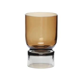 Vase TUBE 25 cm, ambre, verre, Lyngby Glas 