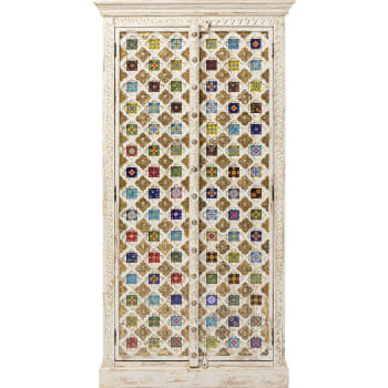 Bazar - Armario de 2 puertas, mosaico de mango macizo