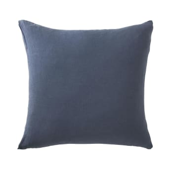 Housse De Couette Lin Lavé Bleu Stone 240x260 Cm | Maisons Du Monde