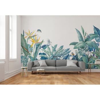 PARADISIO - Papier peint panoramique en papier bleu lagon 384x270
