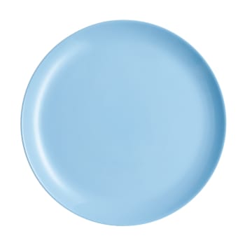 DIWALI LIGHT BLUE - Assiette plate en opale bleu D27cm