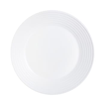 HARENA - Grande assiette plate blanche D27cm