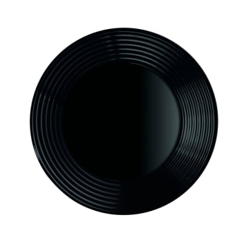 Lot De 6 Assiettes Creuses Noires 22 Cm - Table Passion Grès